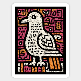 Peace Dove | Abstract Folk Art Bird Sticker